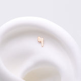 Detail View 1 of Implant Grade Titanium OneFit Threadless Rose Gold Lightning Bolt Top Part