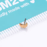 Detail View 3 of Implant Grade Titanium OneFit Threadless Golden Crescent Moon Top Part