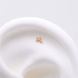Detail View 1 of Implant Grade Titanium OneFit Threadless Golden Beaded Ball Cross Top Part