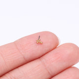 Detail View 2 of Implant Grade Titanium OneFit Threadless Golden Beaded Ball Cross Top Part