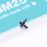 Detail View 3 of Implant Grade Titanium OneFit Threadless Blackline Beaded Ball Cross Top Part