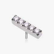 Implant Grade Titanium OneFit Threadless Sparkle Lined Rectangle Top Part