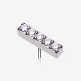 Implant Grade Titanium OneFit Threadless Sparkle Lined Rectangle Top Part