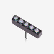 Implant Grade Titanium OneFit Threadless Blackline Sparkle Lined Rectangle Top Part