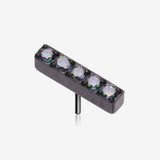 Implant Grade Titanium OneFit Threadless Blackline Sparkle Lined Rectangle Top Part