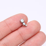 Detail View 2 of Implant Grade Titanium OneFit Threadless Cascading Journey Triple Fire Opal Top Part-White Opal