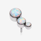 Implant Grade Titanium OneFit Threadless Cascading Journey Triple Fire Opal Top Part