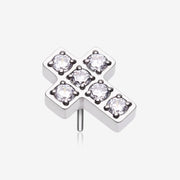 Implant Grade Titanium OneFit Threadless Multi-Gem Cross Top Part