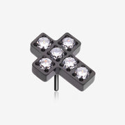 Implant Grade Titanium OneFit Threadless Blackline Multi-Gem Cross Top Part