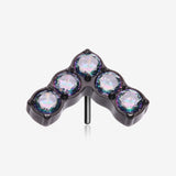Implant Grade Titanium OneFit Threadless Blackline Multi-Gem Chevron Top Part