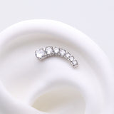 Detail View 1 of Implant Grade Titanium OneFit Threadless Sparkle Journey Curve Essence Top Part-Clear Gem