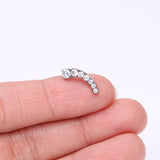 Detail View 2 of Implant Grade Titanium OneFit Threadless Sparkle Journey Curve Essence Top Part-Clear Gem