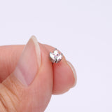 Detail View 2 of Implant Grade Titanium OneFit Threadless Triple Marquise Sparkle Leaflet Top Part-Aurora Borealis