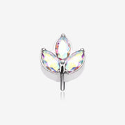 Implant Grade Titanium OneFit Threadless Triple Marquise Sparkle Leaflet Top Part