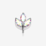 Implant Grade Titanium OneFit Threadless Triple Marquise Sparkle Leaflet Top Part