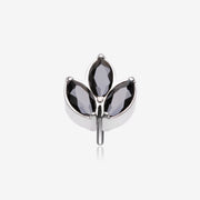Implant Grade Titanium OneFit Threadless Triple Marquise Sparkle Leaflet Top Part