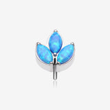 Implant Grade Titanium OneFit Threadless Triple Marquise Fire Opal Leaflet Top Part