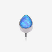 Implant Grade Titanium OneFit Threadless Fire Opal Teardrop Top Part