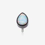 Implant Grade Titanium OneFit Threadless Blackline Fire Opal Teardrop Top Part