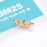 Detail View 3 of Implant Grade Titanium OneFit Threadless Golden Vintage Leaf Top Part