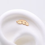 Detail View 1 of Implant Grade Titanium OneFit Threadless Golden Vintage Leaf Top Part