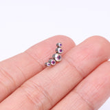Detail View 2 of Implant Grade Titanium OneFit Threadless Journey Sparkle Curve Top Part-Aurora Borealis