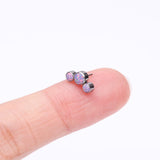 Detail View 2 of Implant Grade Titanium OneFit Threadless Journey Fire Opal Trio Top Part-Purple Opal