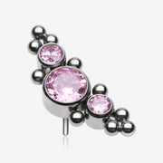 Implant Grade Titanium OneFit Threadless Sparkle Arc Bali Beads Top Part