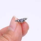Detail View 2 of Implant Grade Titanium OneFit Threadless Sparkle Arc Bali Beads Top Part-Vitrail Medium