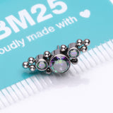 Detail View 3 of Implant Grade Titanium OneFit Threadless Sparkle Arc Bali Beads Top Part-Vitrail Medium