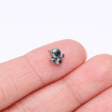Detail View 2 of Implant Grade Titanium OneFit Threadless Bali Bauble Sparkle Top Part-Vitrail Medium
