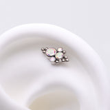 Detail View 1 of Implant Grade Titanium OneFit Threadless Royal Bali Bauble Beaded Sparkle Top Part-Aurora Borealis