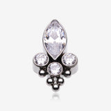 Implant Grade Titanium OneFit Threadless Bali Marquise Monarch Sparkle Top Part