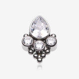 Implant Grade Titanium OneFit Threadless Royal Bali Teardrop Beaded Sparkle Top Part