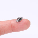 Detail View 2 of Implant Grade Titanium OneFit Threadless Bali Beads Arc Marquise Sparkle Top Part-Clear Gem/Black