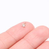 Detail View 3 of Pure24K Implant Grade Titanium OneFit Threadless Star Gem Sparkle Prong Top Part-Clear Gem
