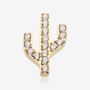 Pure24K Implant Grade Titanium OneFit Threadless Sparkle Cactus Multi-Gem Top Part