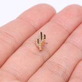 Detail View 3 of Pure24K Implant Grade Titanium OneFit Threadless Sparkle Cactus Multi-Gem Top Part-Clear Gem