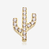 Pure24K Implant Grade Titanium OneFit Threadless Sparkle Cactus Multi-Gem Top Part