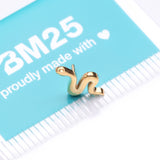 Detail View 3 of Pure24K Implant Grade Titanium OneFit Threadless Slithering Snake Top Part