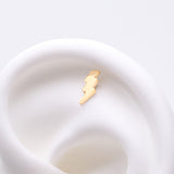 Detail View 1 of Pure24K Implant Grade Titanium OneFit Threadless Electro Lightning Bolt Top Part