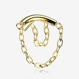 Implant Grade Titanium OneFit Threadless Golden Double Chained Curved Bar Top Part