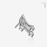 Implant Grade Titanium OneFit Threadless Shooting Star Sparkles Top Part-Clear Gem