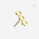 Implant Grade Titanium OneFit Threadless Golden Triple Flat Circle Top Part