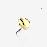 Implant Grade Titanium OneFit Threadless Golden Fluffy Heart Top Part
