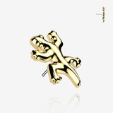 Implant Grade Titanium OneFit Threadless Golden Gecko Lizard Top Part