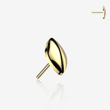 Implant Grade Titanium OneFit Threadless Golden Rounded Marquise Top Part