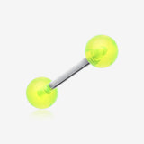 UV Acrylic Barbell Tongue Ring-Green
