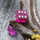 Detail View 1 of Dice Acrylic Top Barbell Tongue Ring-Purple