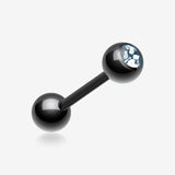Blackline PVD Basic Gem Ball Barbell Tongue Ring